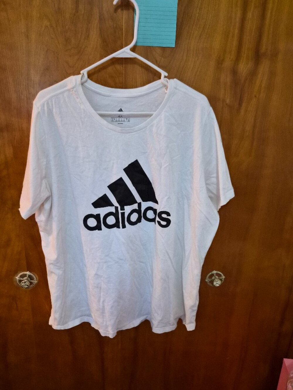 Adidas Logo White Short-Sleeve T-Shirt Size 4X